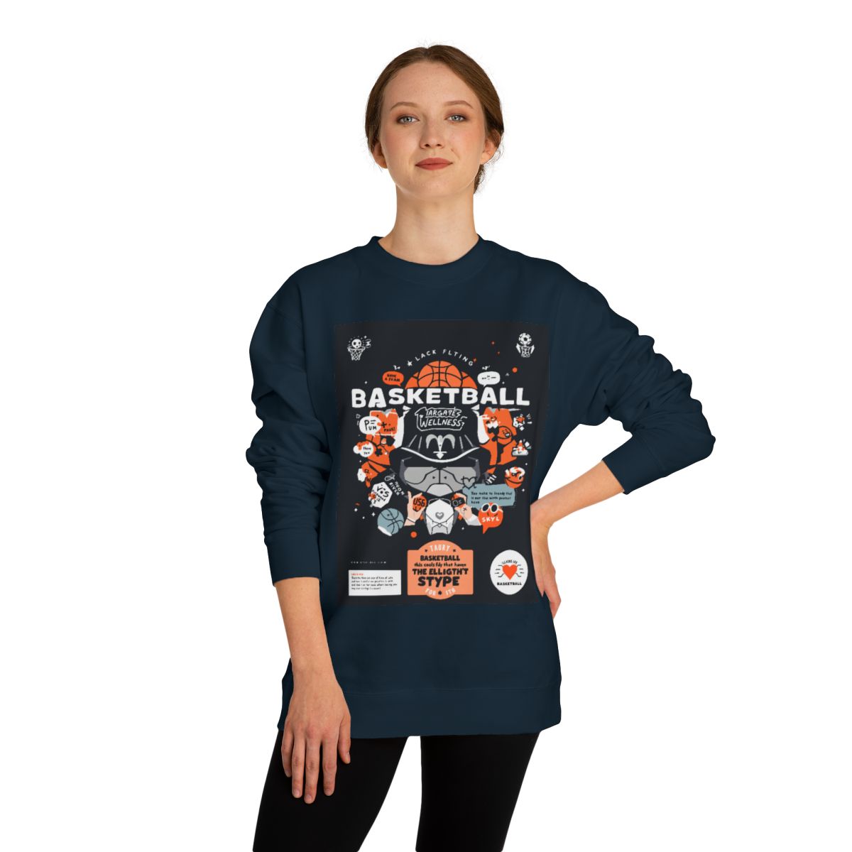 Color: Classic Navy | Size: XS | Product: Basketball Wellness Theme Crewneck | Category: Unisex