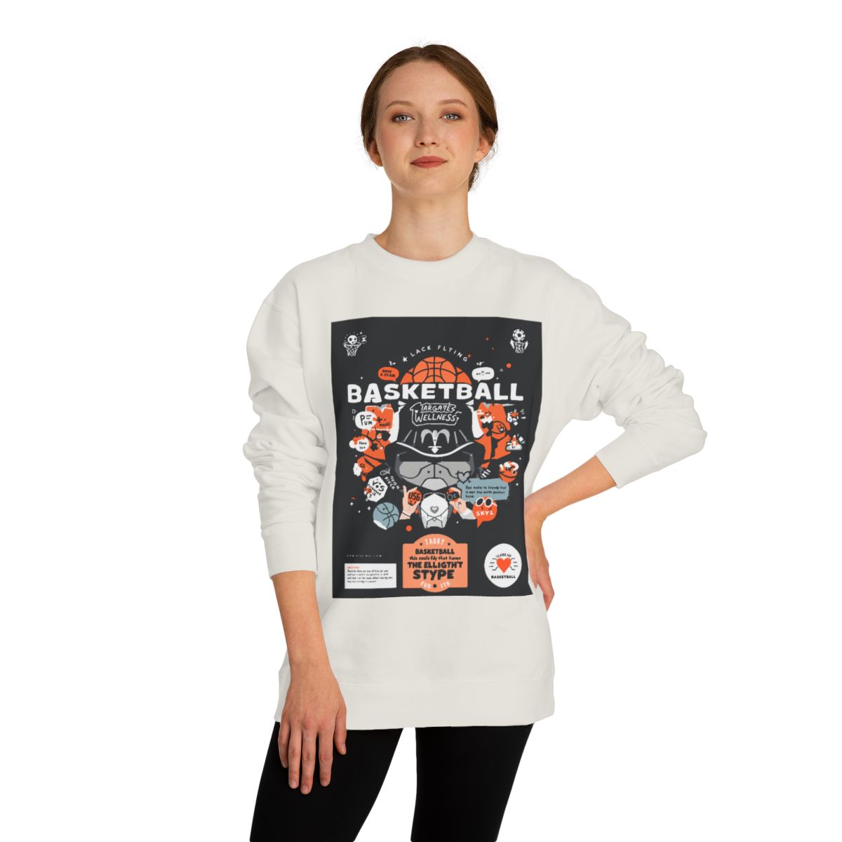 Color: Bone | Size: XS | Product: Basketball Wellness Theme Crewneck | Category: Unisex