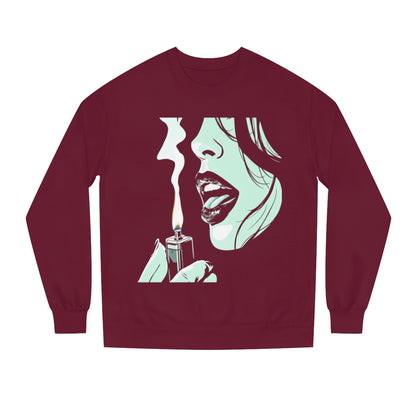 Color: Maroon | Flame On Crewneck