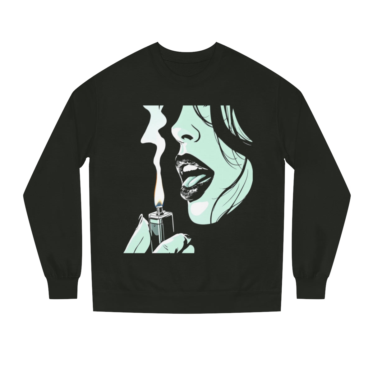 Color: Black | Flame On Crewneck