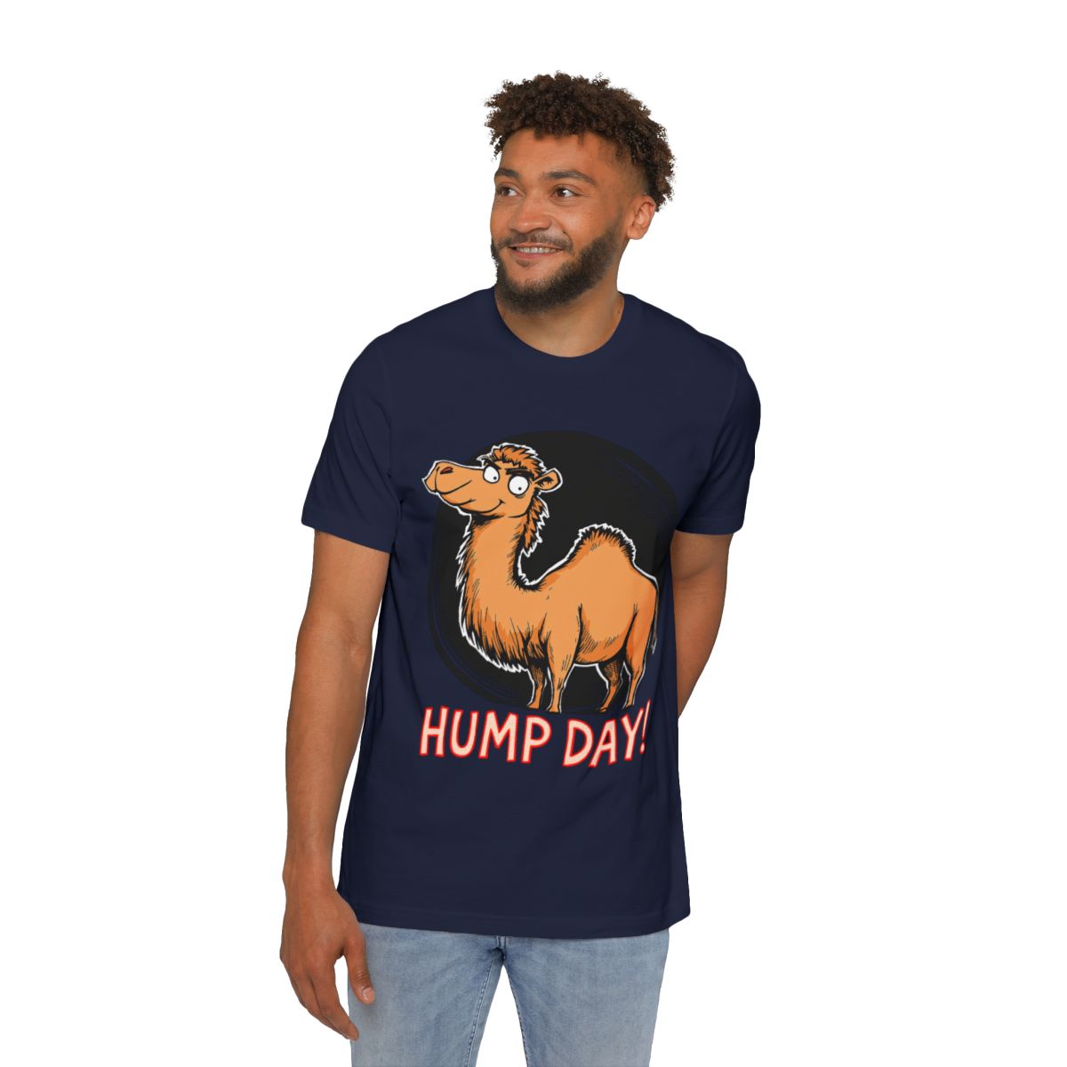 Color: Navy | Camel Cartoon Tee