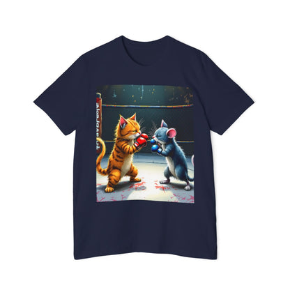 Color: Navy | Size: XS | Product: Cat and Mouse Boxing Fun T-Shirt | Category: Unisex