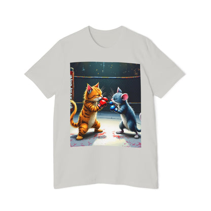 Color: Silver | Size: XS | Product: Cat and Mouse Boxing Fun T-Shirt | Category: Unisex