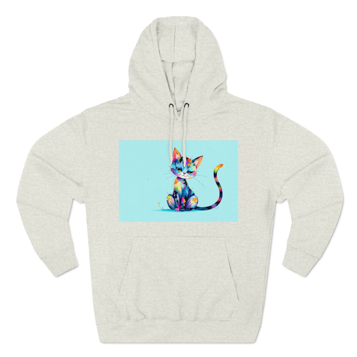 Color: Oatmeal Heather | Size: S | Product: Charming Cat Artistic Hoodie | Category: Unisex