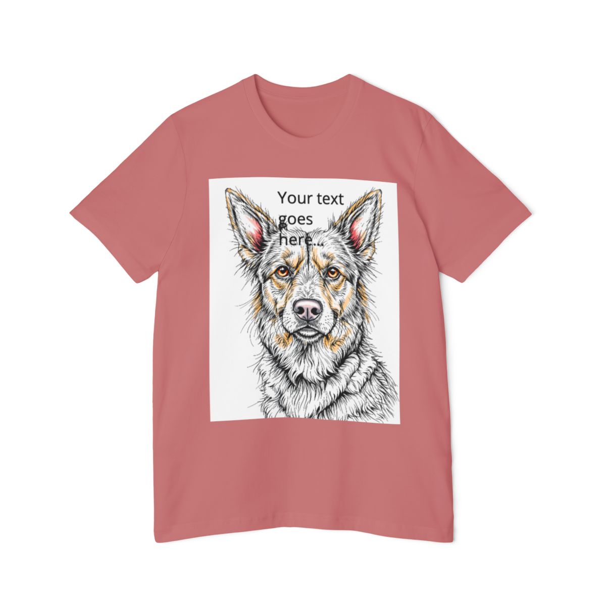 Color: Mauve | Size: XS | Product: Charming Dog Illustration T-Shirt | Category: Unisex