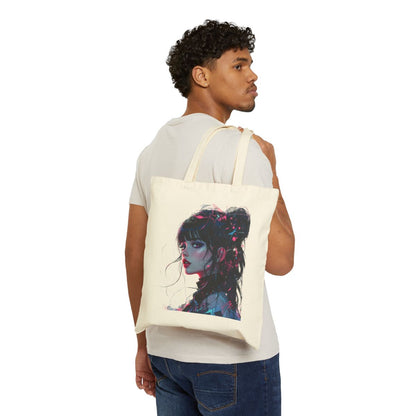 Color: Natural | Size: 15" x 16" | Product: Cinematic Artistic Girly Art Tote Bag | Category: Unisex