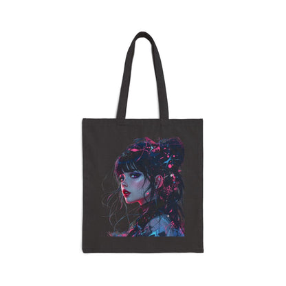 Color: Black | Size: 15" x 16" | Product: Cinematic Artistic Girly Art Tote Bag | Category: Unisex