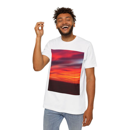 Color: White | Size: XS | Product: Colorful Sunset Vibrant T-Shirt | Category: Unisex