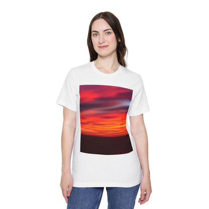 Color: White | Size: XS | Product: Colorful Sunset Vibrant T-Shirt | Category: Unisex