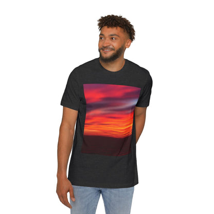 Color: Dark Grey Heather | Size: XS | Product: Colorful Sunset Vibrant T-Shirt | Category: Unisex