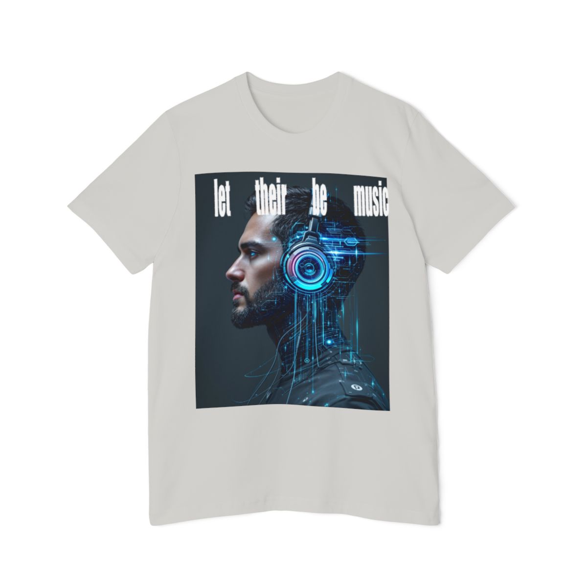 Color: Silver | Size: XS | Product: Cyberpunk Headphones Fusion T-Shirt | Category: Unisex