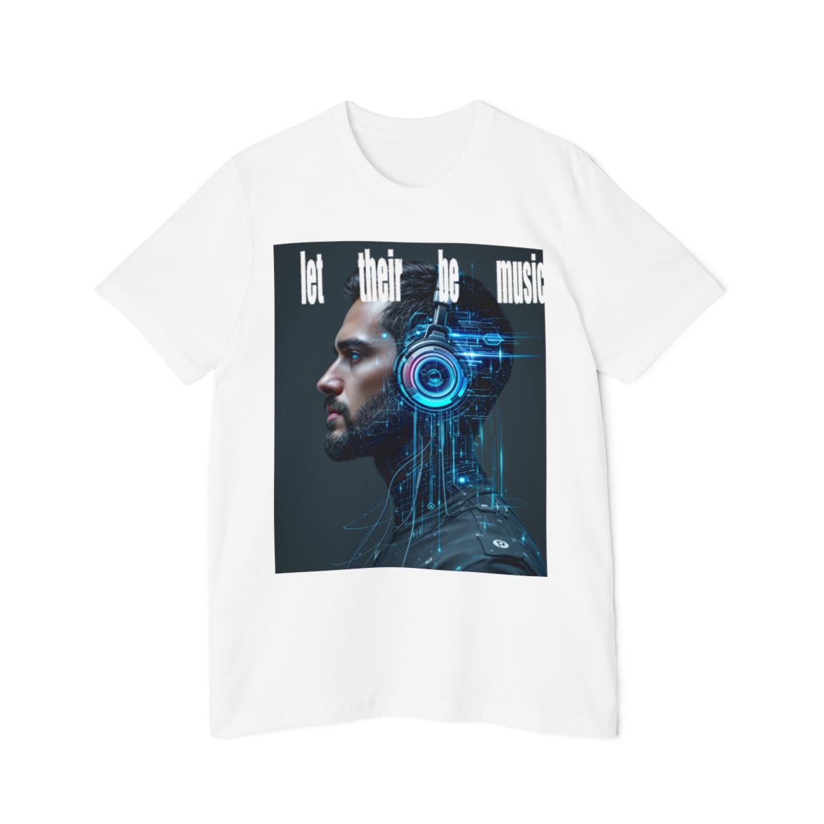 Color: White | Size: XS | Product: Cyberpunk Headphones Fusion T-Shirt | Category: Unisex