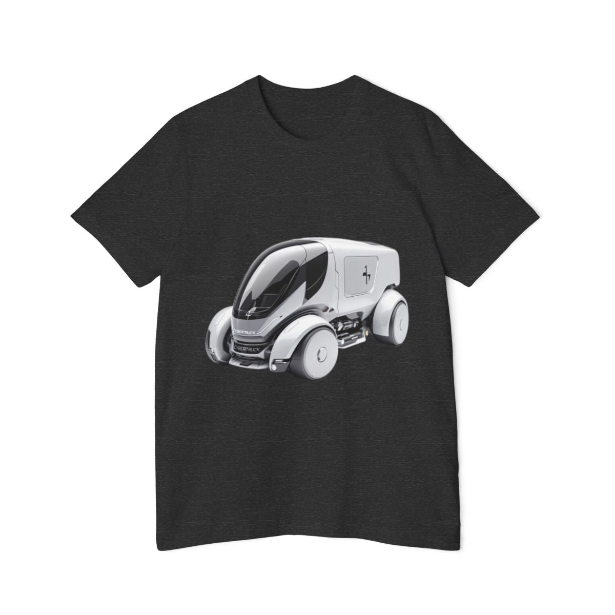 Color: Dark Grey Heather | Size: XS | Product: Cybertruck Art Deco T-Shirt | Category: Unisex