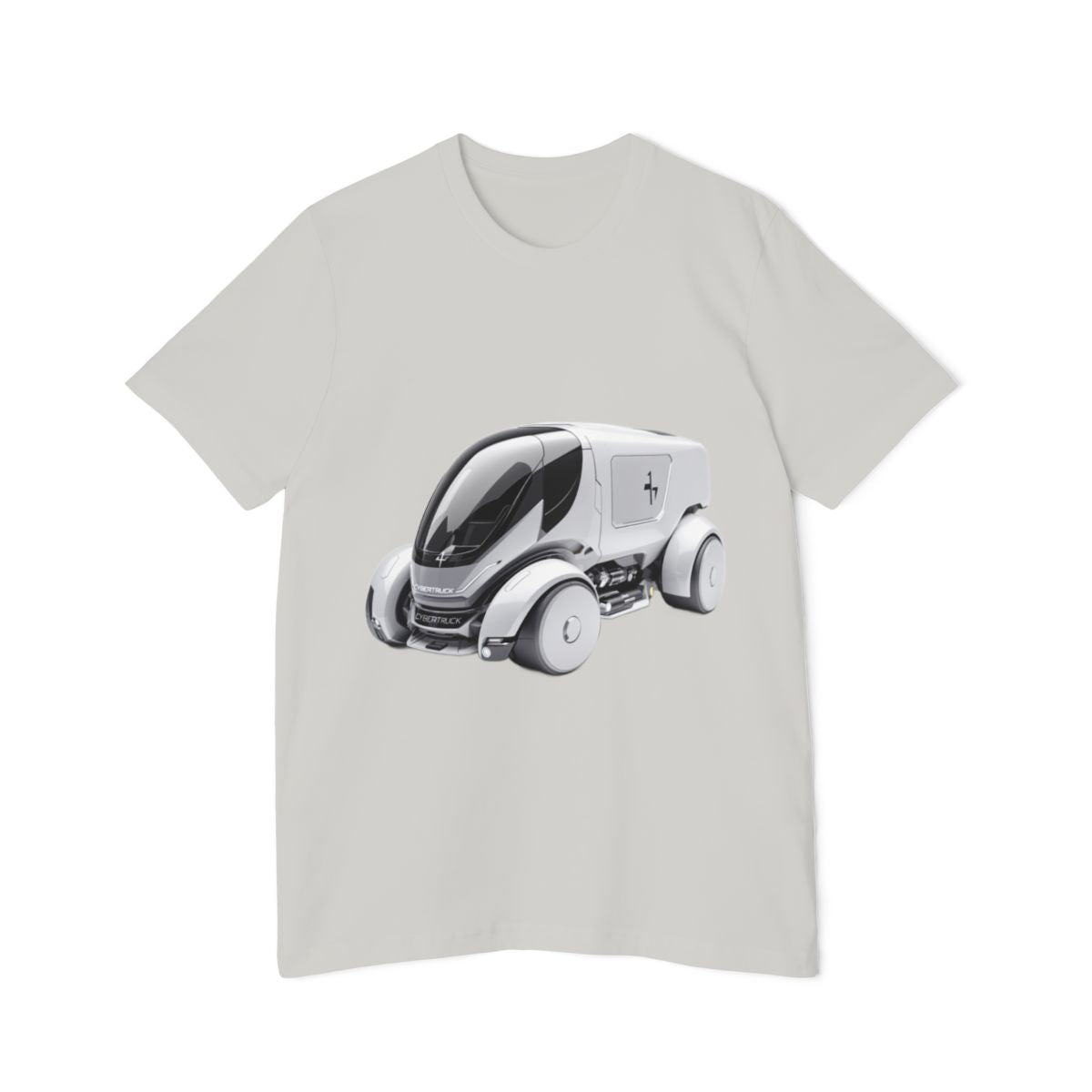 Color: Silver | Size: XS | Product: Cybertruck Art Deco T-Shirt | Category: Unisex