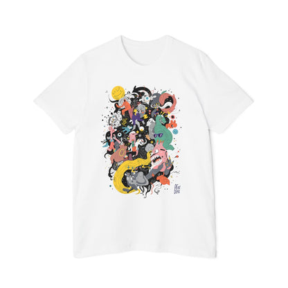 Color: White | Size: XS | Product: Deax Abstract Artistic T-Shirt | Category: Unisex