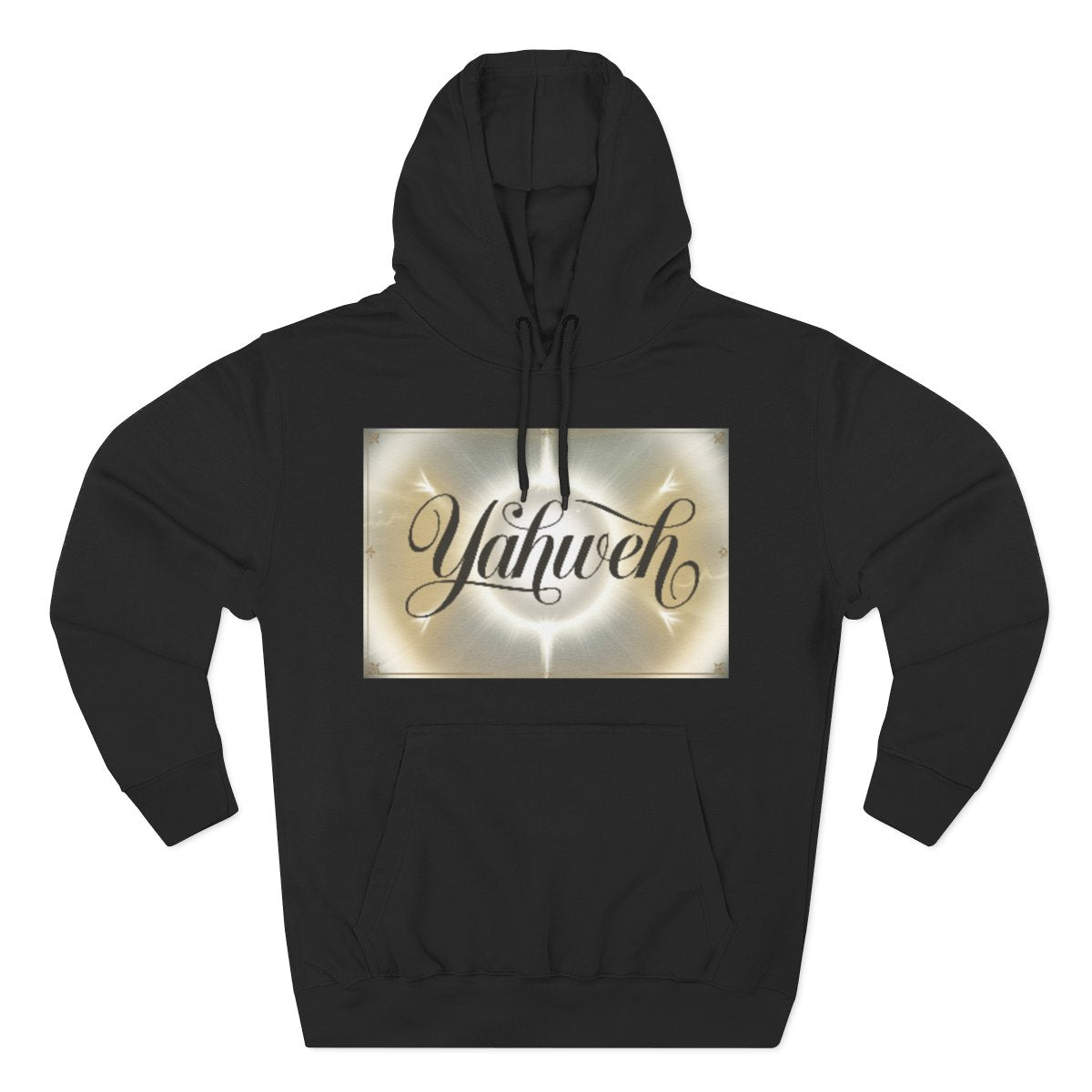 Color: Black | Size: S | Product: Divine Yahweh Typography Hoodie | Category: Unisex