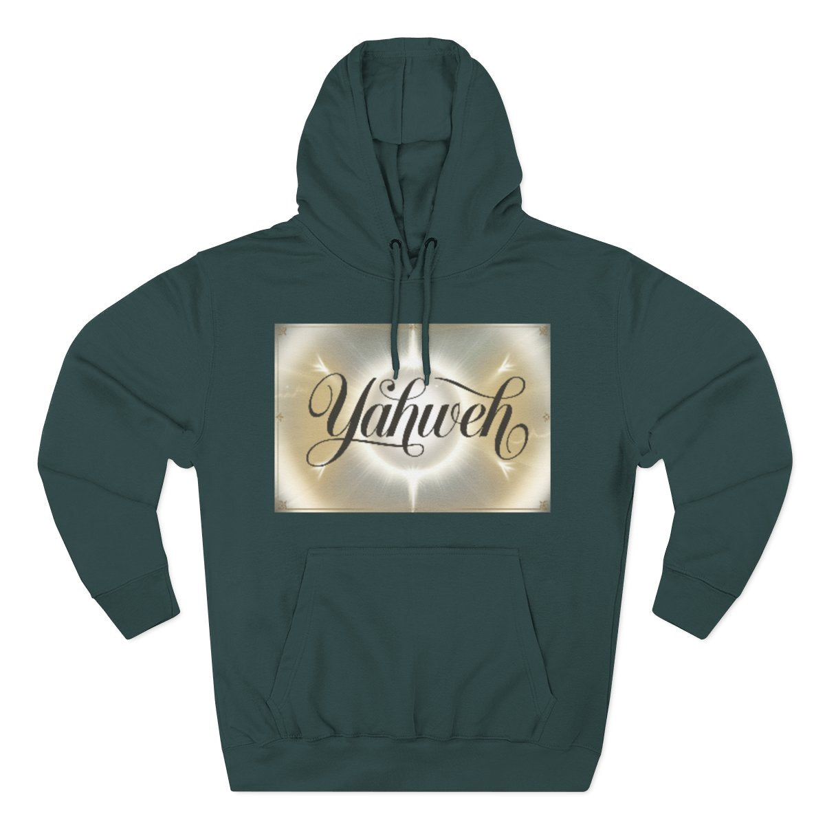 Color: Sports Green | Size: S | Product: Divine Yahweh Typography Hoodie | Category: Unisex