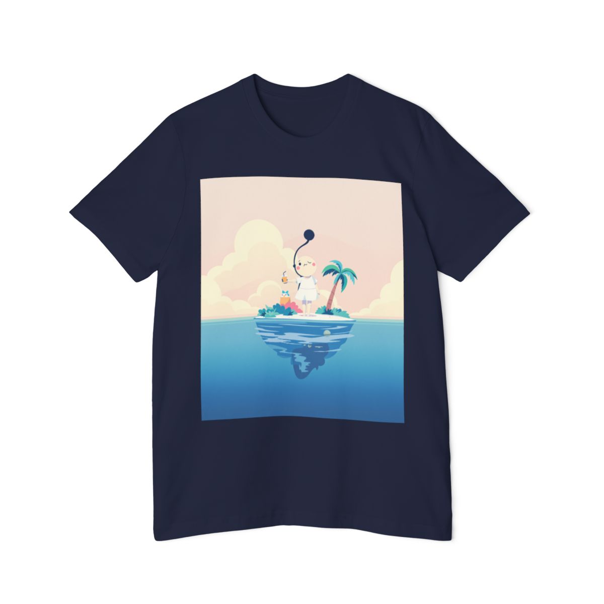 Color: Navy | Size: XS | Product: Dreamy Minimalist Floating Island T-Shirt | Category: Unisex
