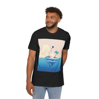 Color: Solid Black Blend | Size: XS | Product: Dreamy Minimalist Floating Island T-Shirt | Category: Unisex
