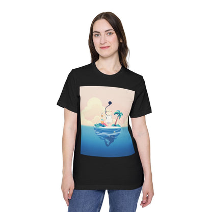 Color: Solid Black Blend | Size: XS | Product: Dreamy Minimalist Floating Island T-Shirt | Category: Unisex