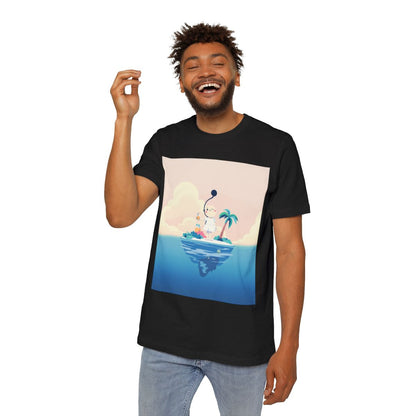 Color: Solid Black Blend | Size: XS | Product: Dreamy Minimalist Floating Island T-Shirt | Category: Unisex