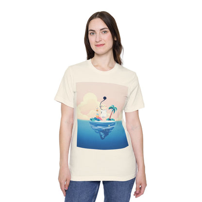 Color: Natural | Size: XS | Product: Dreamy Minimalist Floating Island T-Shirt | Category: Unisex