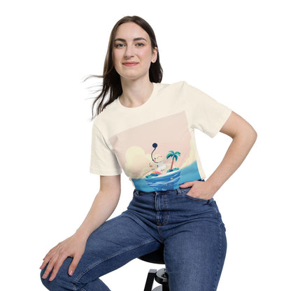 Color: Natural | Size: XS | Product: Dreamy Minimalist Floating Island T-Shirt | Category: Unisex