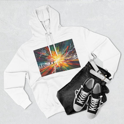 Color: White | Size: S | Product: Dynamic Basketball Game Scene Hoodie | Category: Unisex