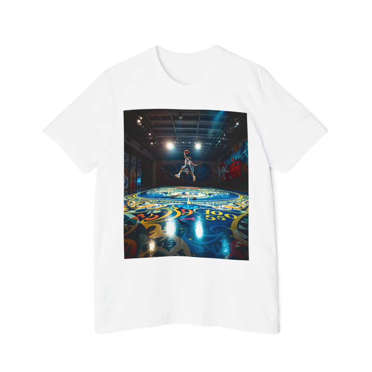 Color: White | Size: XS | Product: Dynamic Basketball Player Artistic T-Shirt | Category: Unisex