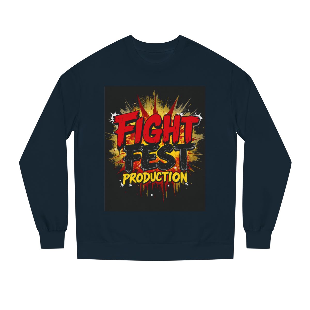 Color: Classic Navy | Size: XS | Product: Fight Fest Music-Inspired Bold Crewneck | Category: Unisex