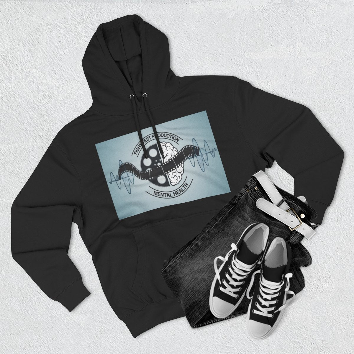 Color: Black | Size: S | Product: Fight Fest Production Mental Health Hoodie | Category: Unisex