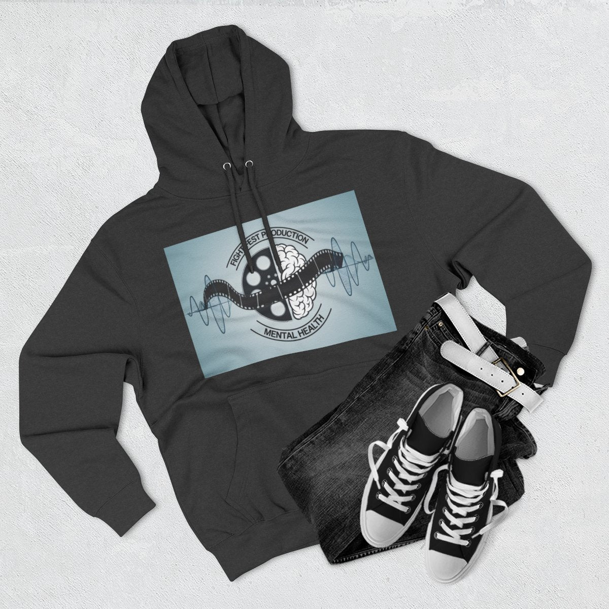 Color: Charcoal Heather | Size: S | Product: Fight Fest Production Mental Health Hoodie | Category: Unisex