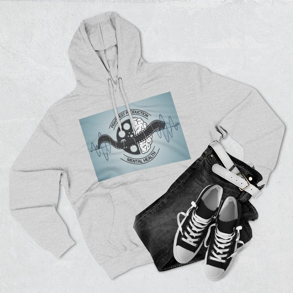 Color: Heather Grey | Size: S | Product: Fight Fest Production Mental Health Hoodie | Category: Unisex