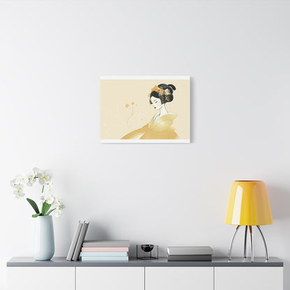 Size: 24″ x 18″ (Horizontal) | Geisha Minimalist Flat Aesthetic Canvas