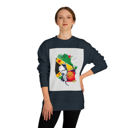 Color: Classic Navy Heather | Size: XS | Product: Guyana Basketball Mental Health Crewneck | Category: Unisex