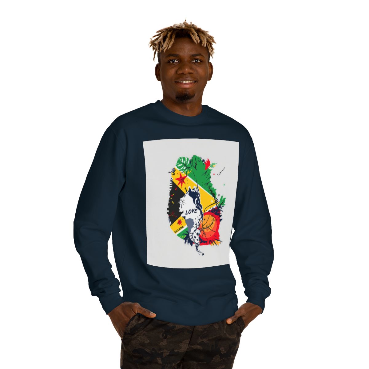 Color: Classic Navy | Size: XS | Product: Guyana Basketball Mental Health Crewneck | Category: Unisex