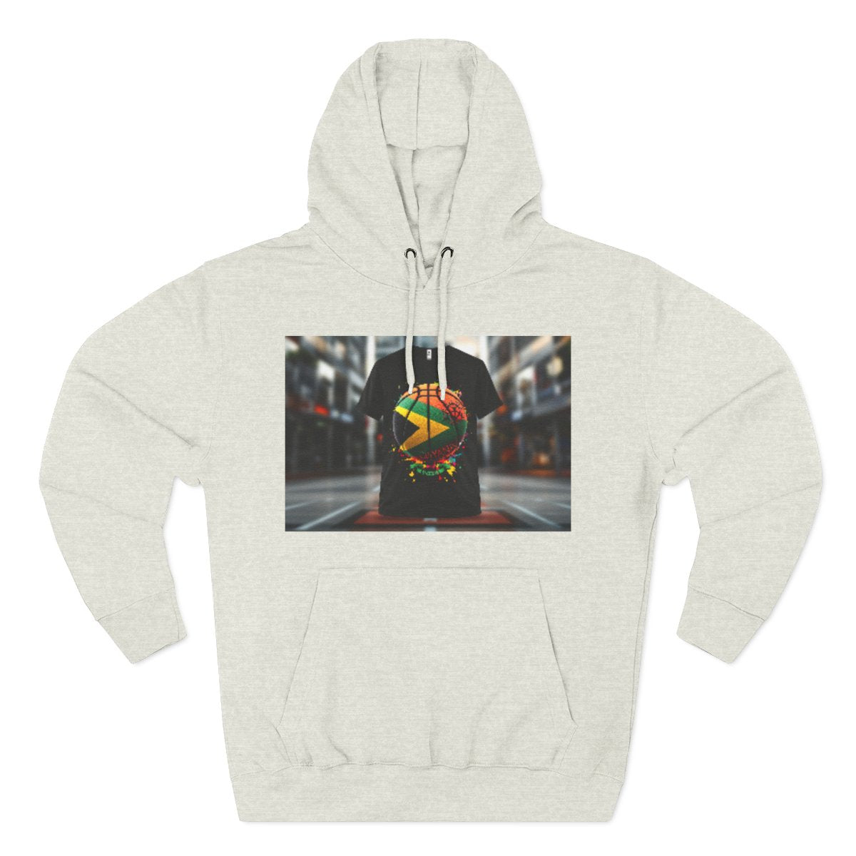 Color: Oatmeal Heather | Size: S | Product: Guyana Spirit Basketball Hoodie | Category: Unisex