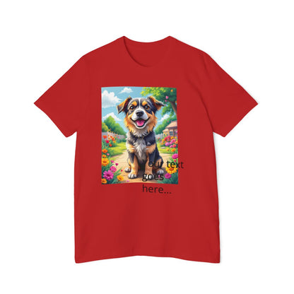 Color: Red | Size: XS | Product: Happy Dog Cartoon T-Shirt | Category: Unisex