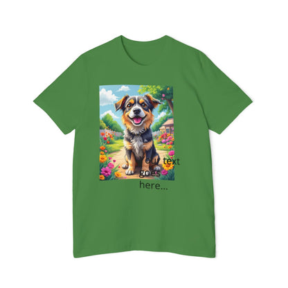 Color: Leaf | Size: XS | Product: Happy Dog Cartoon T-Shirt | Category: Unisex