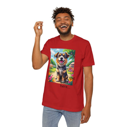 Color: Red | Size: XS | Product: Happy Dog Cartoon T-Shirt | Category: Unisex