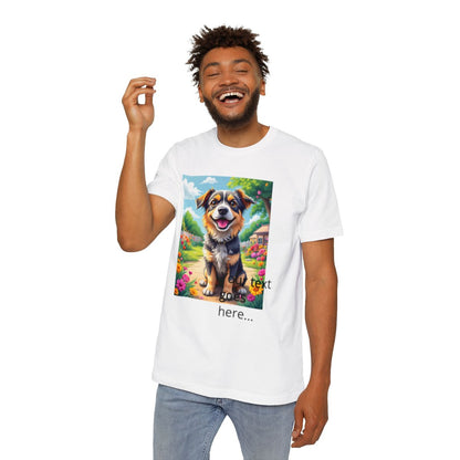 Color: White | Size: XS | Product: Happy Dog Cartoon T-Shirt | Category: Unisex