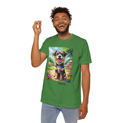 Color: Leaf | Size: XS | Product: Happy Dog Cartoon T-Shirt | Category: Unisex