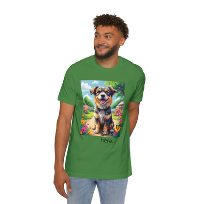 Color: Leaf | Size: XS | Product: Happy Dog Cartoon T-Shirt | Category: Unisex