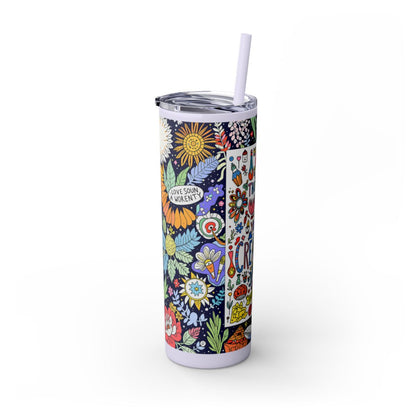 Color: Glitter Lilac | Size: 20oz | Product: Illustrative Style Art Tumbler | Category: Unisex