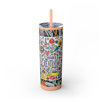 Color: Glitter Blush | Size: 20oz | Product: Illustrative Style Art Tumbler | Category: Unisex