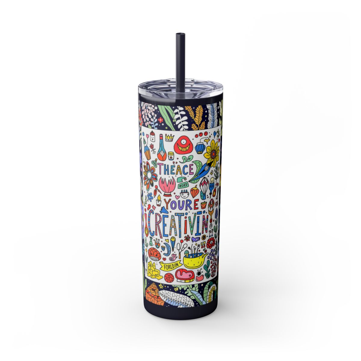 Color: Midnight | Size: 20oz | Product: Illustrative Style Art Tumbler | Category: Unisex