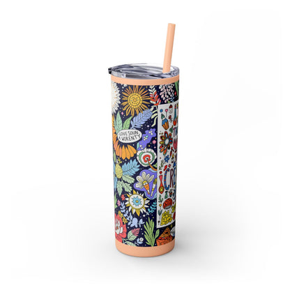 Color: Blush | Size: 20oz | Product: Illustrative Style Art Tumbler | Category: Unisex