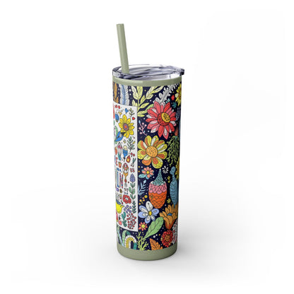 Color: Glitter Seascape | Size: 20oz | Product: Illustrative Style Art Tumbler | Category: Unisex