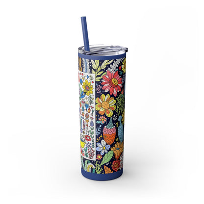 Color: Nautical Blue | Size: 20oz | Product: Illustrative Style Art Tumbler | Category: Unisex