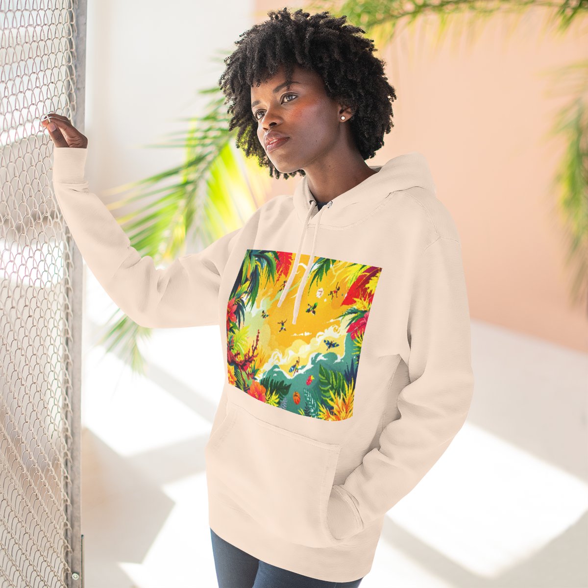 Color: Pale Pink | Size: S | Product: Jamaican Basketball Fantasy Hoodie | Category: Unisex